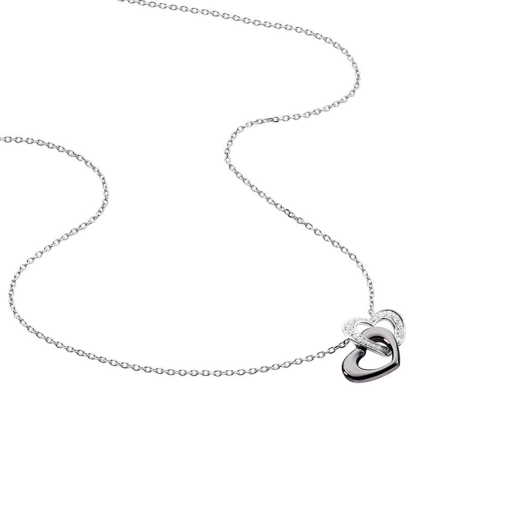 Collier Love Argent  Et Ceramique - Spannringe Damen | OROVIVO