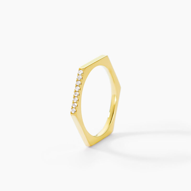 Bague Infini Pop Argent Jaune Oxyde De Zirconium - Spannringe Damen | OROVIVO
