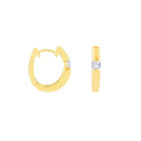 Creole Gold 750 Synthetische Diamanten 0,26ct - Creolen Damen | OROVIVO