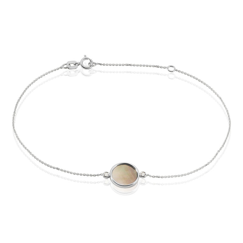 Damenarmband Weißgold 375 Perlmutt - Armbänder mit Anhänger Damen | OROVIVO