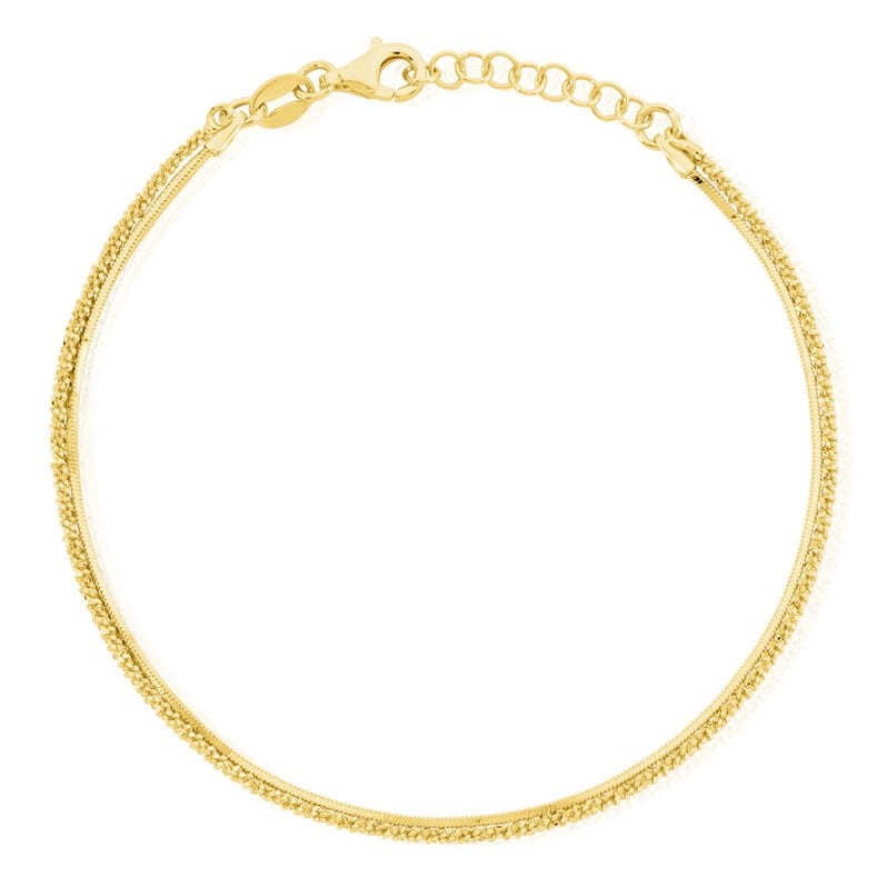 Octavia Damen Armband Silber vergoldet 925 B 1,3 mm - Armb&auml;nder Damen | OROVIVO
