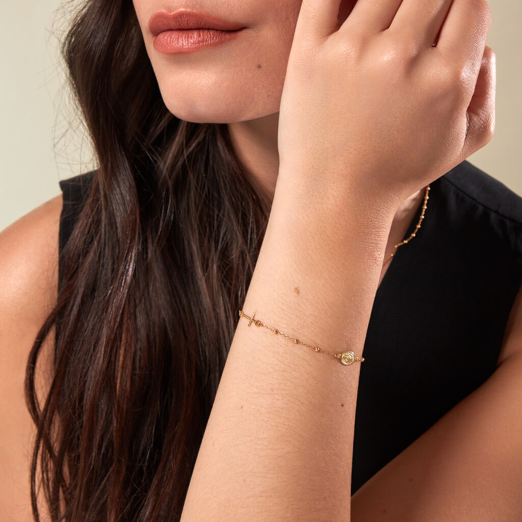 ATA Damen Armband Gold 375 (9 Karat) Ball