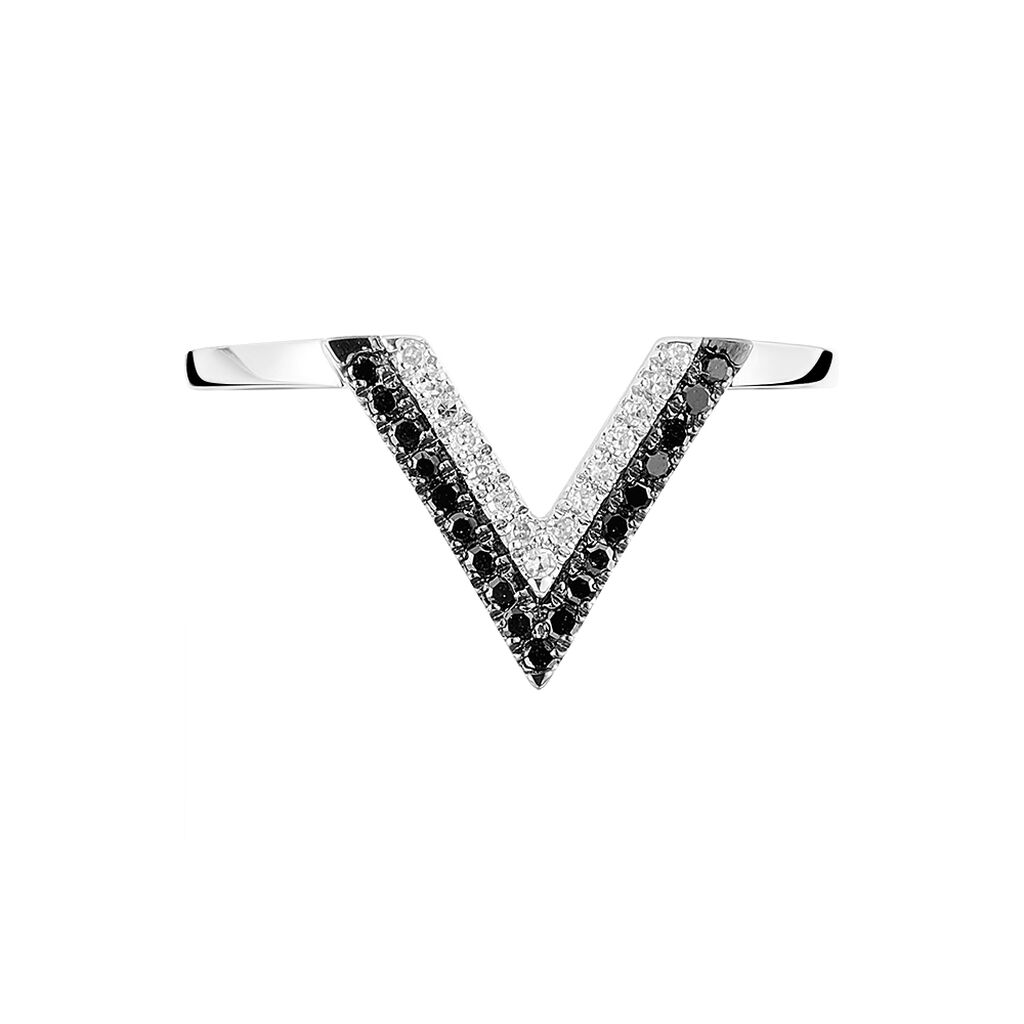 Bague Or Blanc Diamant - Spannringe Damen | OROVIVO
