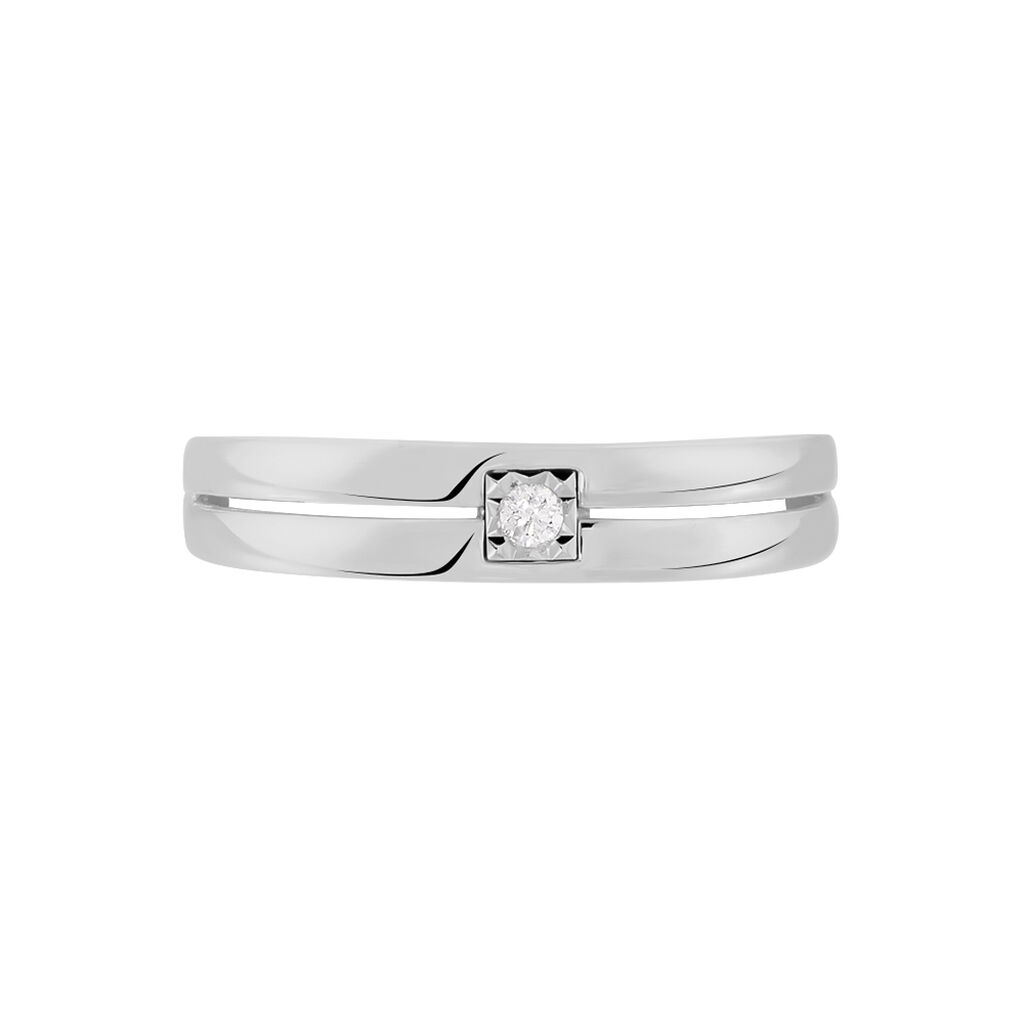 Damen Ring Weißgold 375 Diamant 0,03ct Viereck Vienna  - Verlobungsringe Damen | OROVIVO