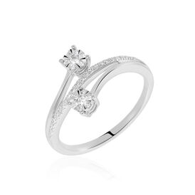 Damenring Weißgold 750 Diamanten 0,15ct  - Ringe mit Edelsteinen  | OROVIVO