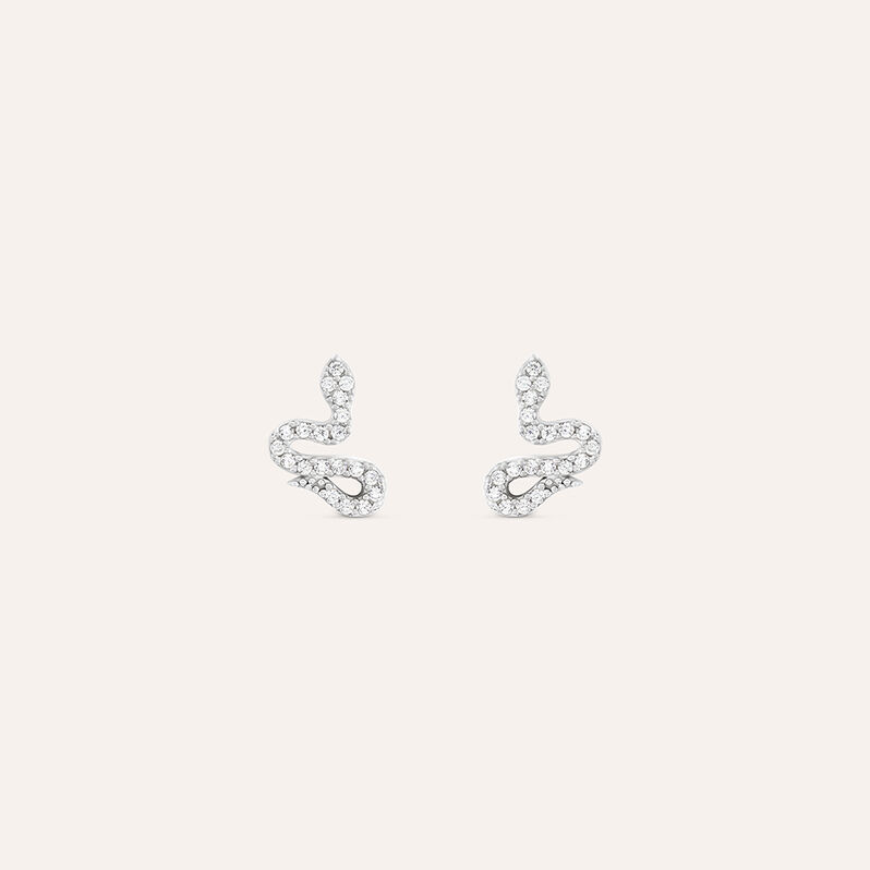 Orecchini Lobo Silver Moments Argento Rodiato Cubic Zirconia - Spannringe Damen | OROVIVO