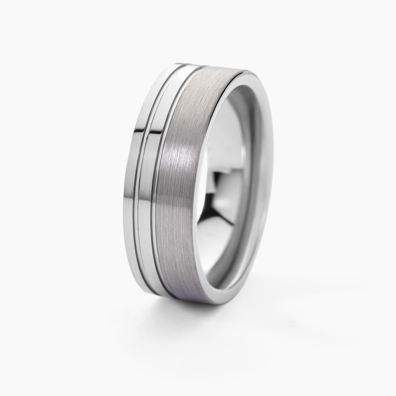 Bague Jourdan Jume Tugstene Blanc - Spannringe Herren | OROVIVO
