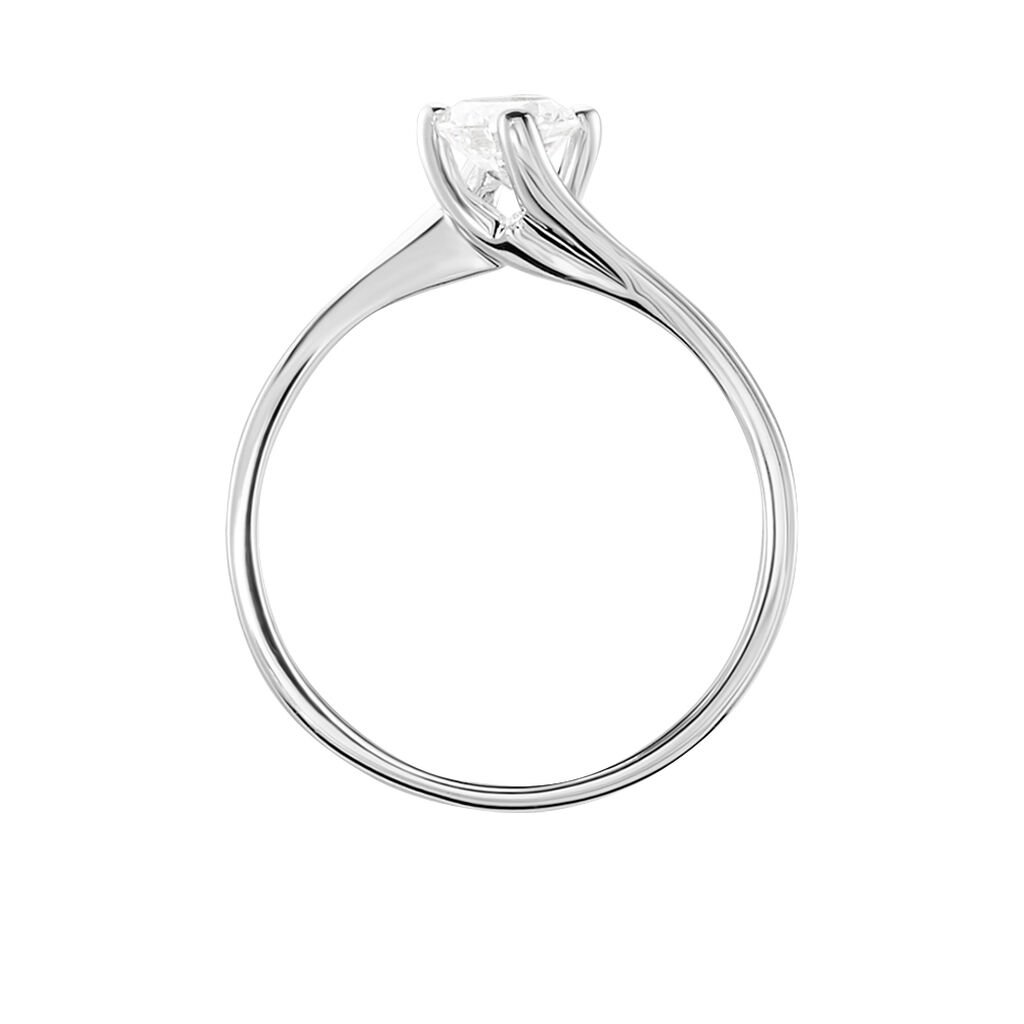 Damen Ring Weißgold 750 synthetischer Diamant 0,36ct Symphonie  - Verlobungsringe Damen | OROVIVO