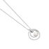 Taomina Damen Collier Silber 925 Zuchtperle Weiß 0,75 ct Kreis B 1,2 mm