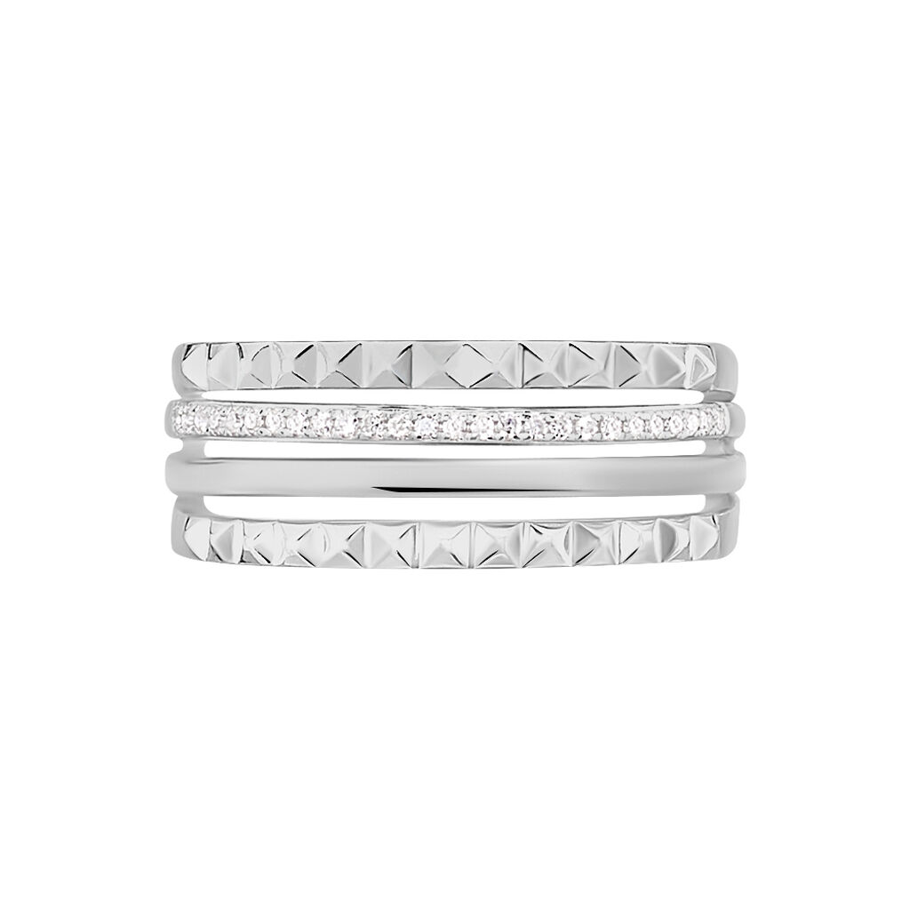 Bague Martianne Or Blanc Diamant - Spannringe Damen | OROVIVO