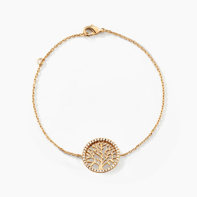 Bracelet Plaque Or Jaune Theolina Oxydes - Spannringe Damen | OROVIVO