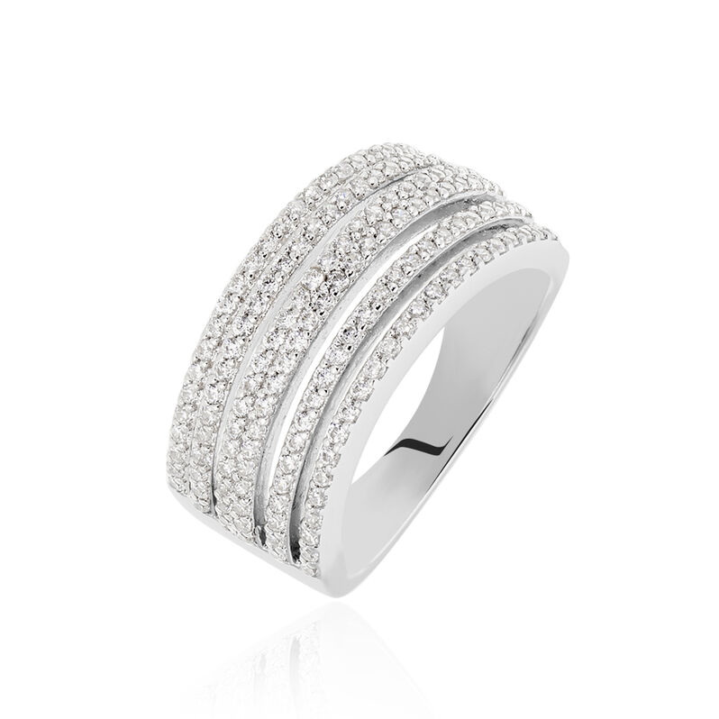 Bague Argent Rhodié Et Oxyde - Spannringe Damen | OROVIVO