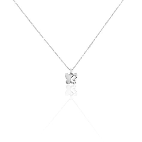 Kinder Halskette Silber 925 Zirkonia Schmetterling - Halsketten  | OROVIVO