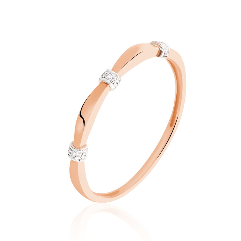 Bague Or Rose Lisa Diamants - Spannringe Damen | OROVIVO