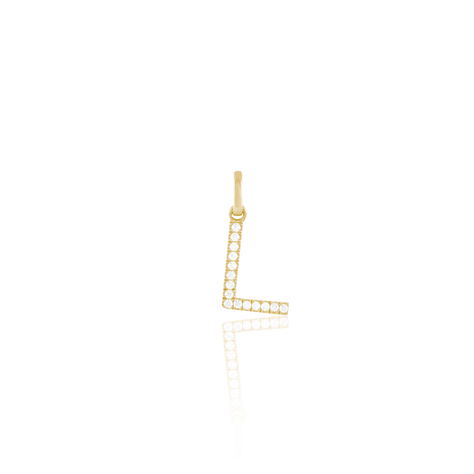 Anhänger Gold 375 Zirkonia Buchstabe L - Schmuckanhänger Familie | OROVIVO