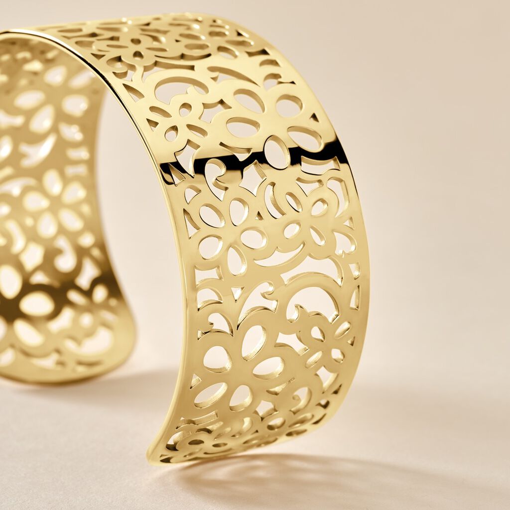 Bracelet Manchette Brenda Acier Jaune - Spannringe Damen | OROVIVO