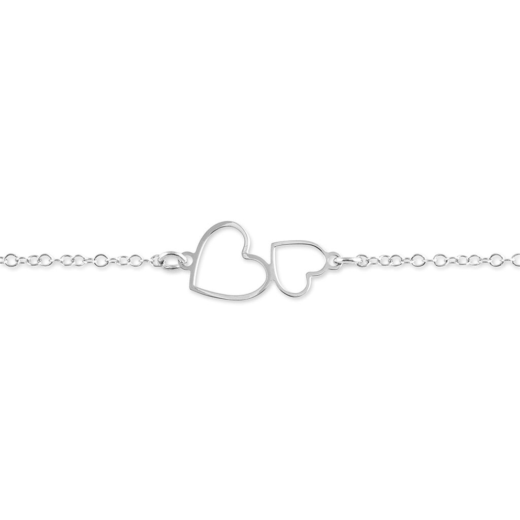 Damen Armband Silber 925 rhodiniert Doppelherz Estina - Armbänder Damen | OROVIVO