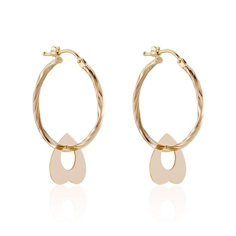 Damen Creolen Gold 375 Herz - Creolen Damen | OROVIVO