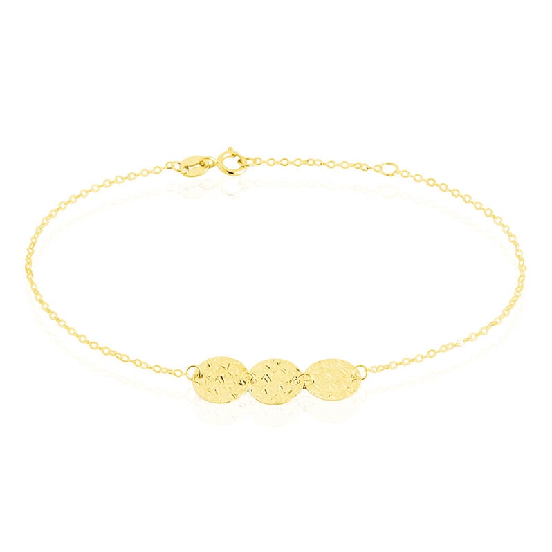 Bracelet Or Jaune Ilione Pastille Martelee - Spannringe Damen | OROVIVO