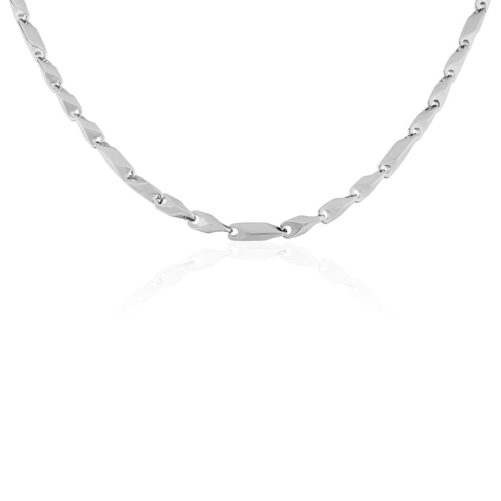 JANNO Herren Kette Edelstahl, Kette ohne Stein