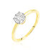 SOLO Damen Ring Gold Bicolor Gelb/Silber 585 (14 Karat) Diamant Wei&szlig; 0,12 ct Talisman 13