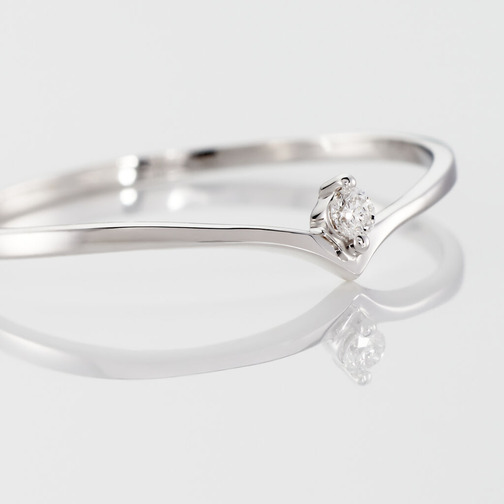 Bague Maye Or Weiss Aile De Mouette - Spannringe Damen | OROVIVO