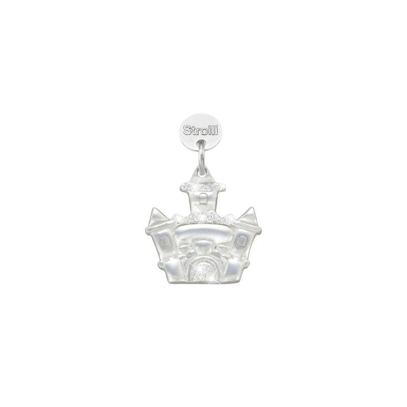 Charm in argento rodiato e glitter - Spannringe Damen | OROVIVO