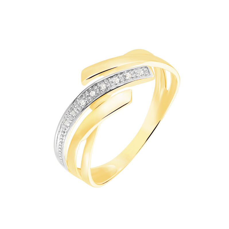 Anello Fascia Sophia Oro Giallo Diamante - Spannringe Damen | OROVIVO