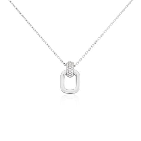 Damen Collier Silber 925 Zirkonia Rechteckig Avah 1,40mm - Halsketten Damen | OROVIVO