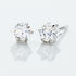 PETRINE Damen Ohrstecker Silber 925 Zirkonia Wei&szlig; 0,2 ct B 4 mm