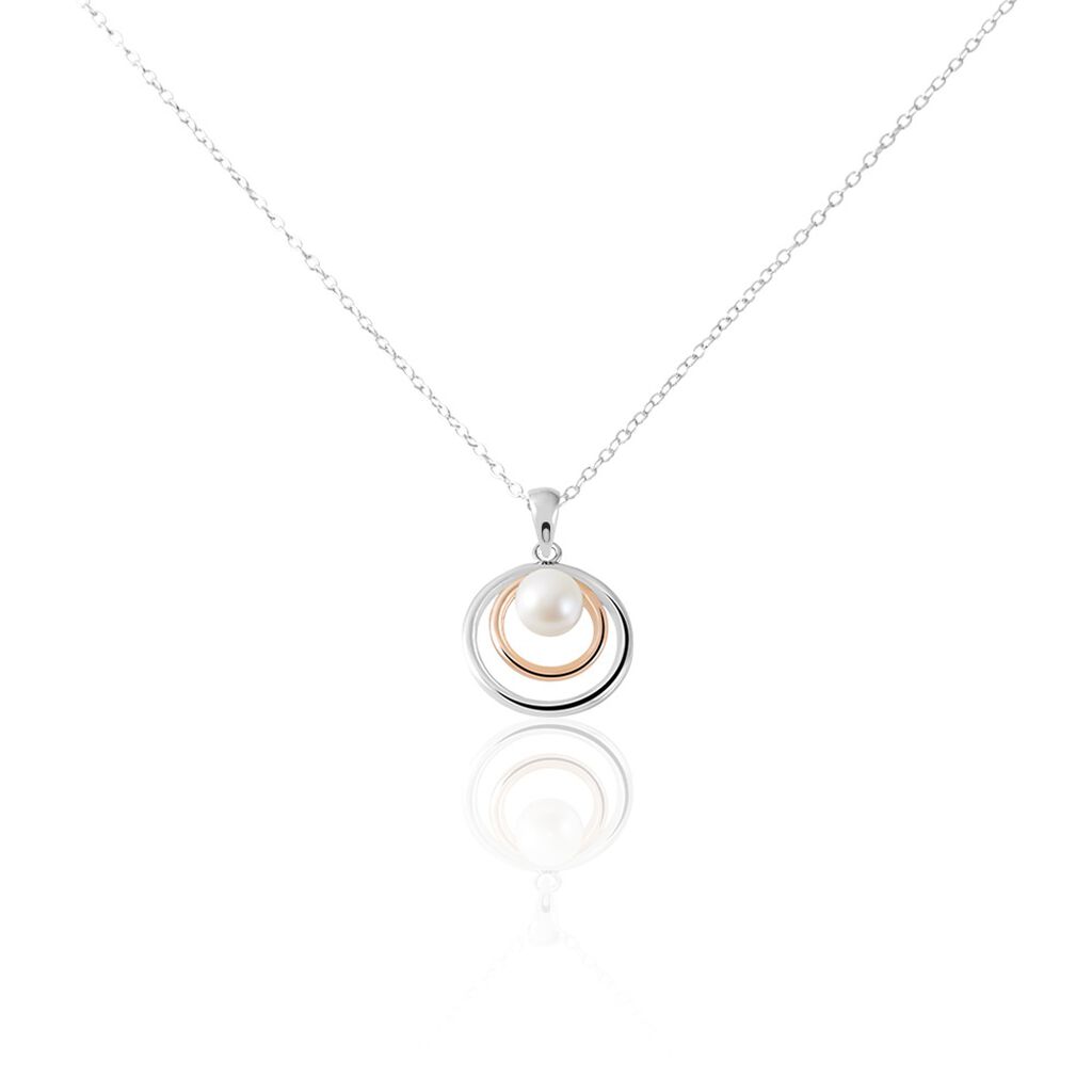 Damen Halskette Silber 925 Rosé Vergoldet Perle - Halsketten Damen | OROVIVO