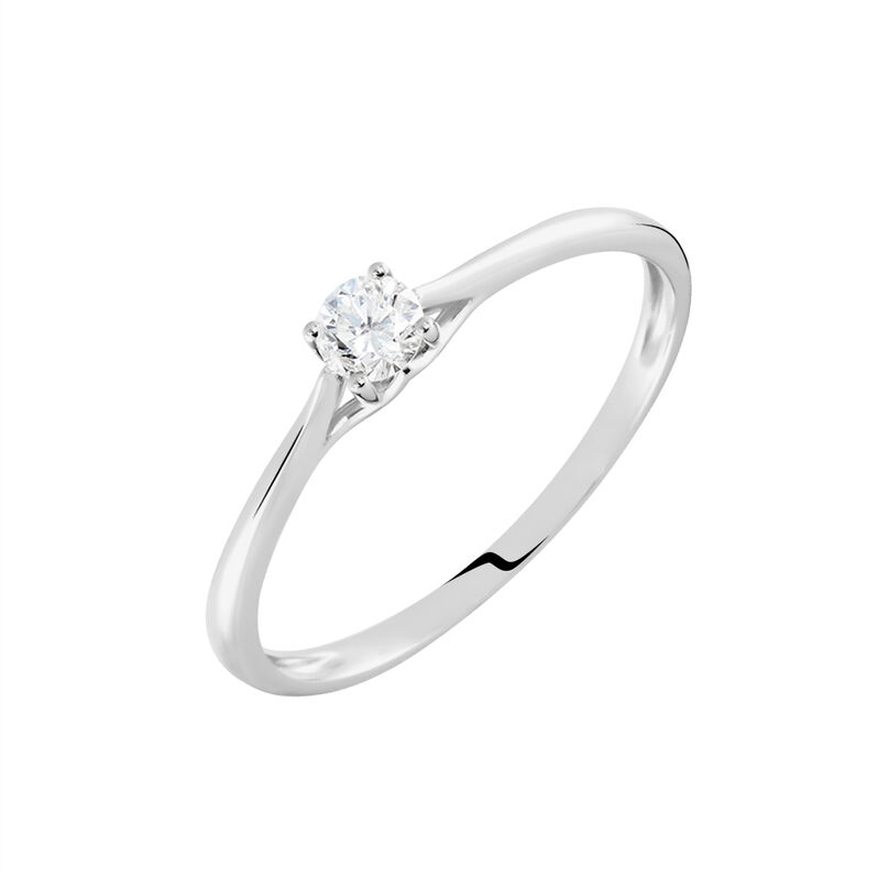 Solitaire Or Weiss  Solenia Diamant - Spannringe Damen | OROVIVO