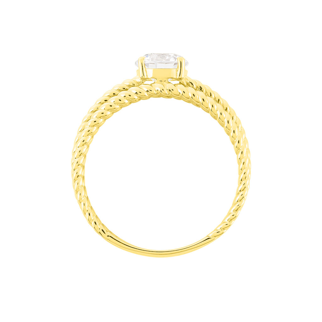 Bague Or Jaune Achila Torsades - Spannringe Damen | OROVIVO