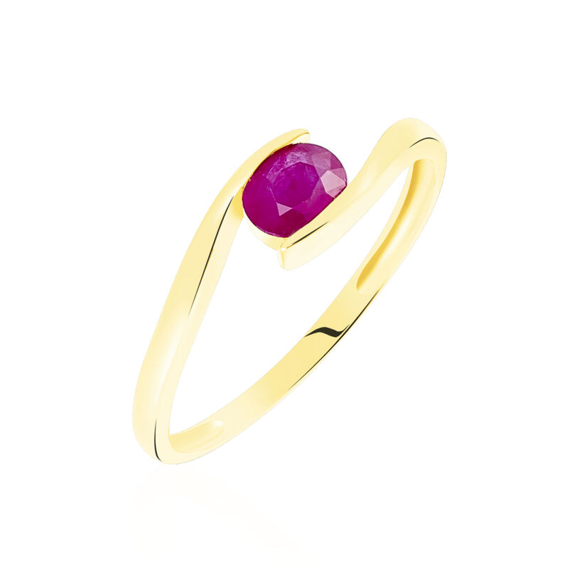 Bague Or Jaune  Camilia Rubis - Spannringe Damen | OROVIVO