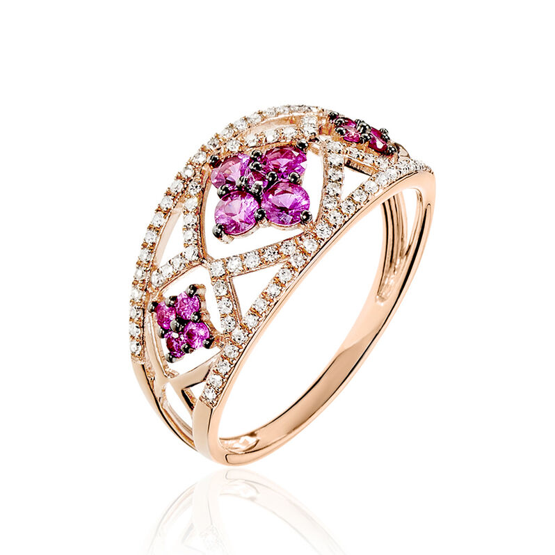 Bague Or Rose Saphir - Spannringe Damen | OROVIVO