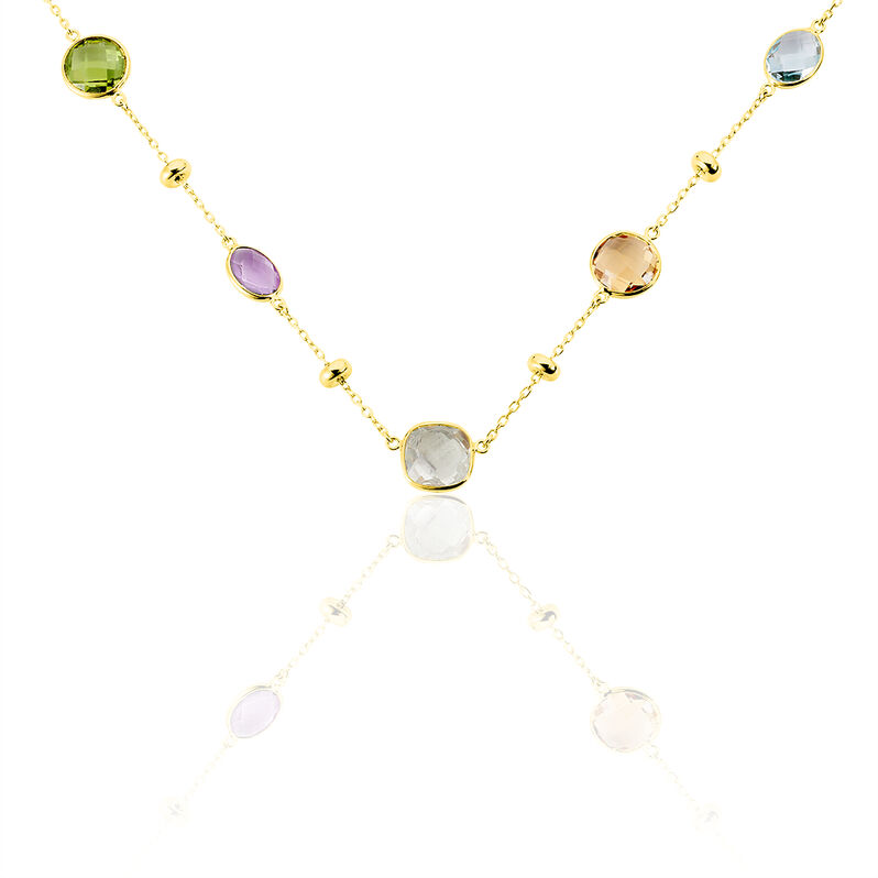 Damen Collier Gold 375 Amethyst Violett 10,23ct Aga - Halsketten Damen | OROVIVO