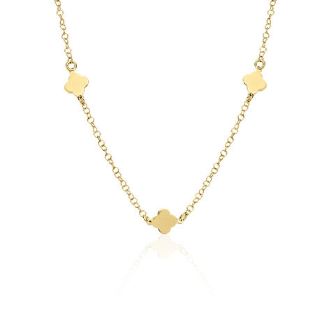 KALEA Damen Collier Silber vergoldet 925 Blume B 2,2 mm - Halsketten  | OROVIVO