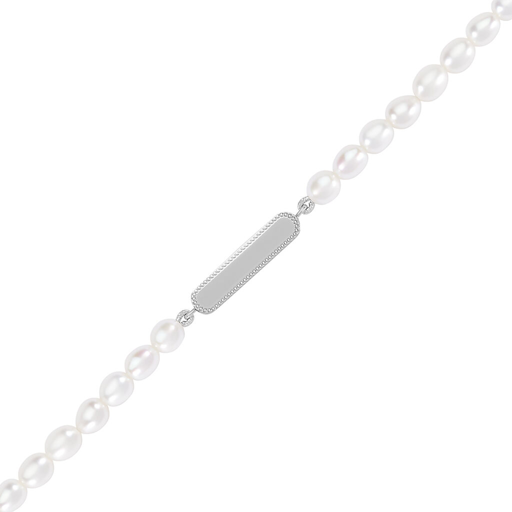 Unisex Armband Silber 925 Halbrund Weiß Geometrisch Joy 2cm - Neuheiten Unisex | OROVIVO