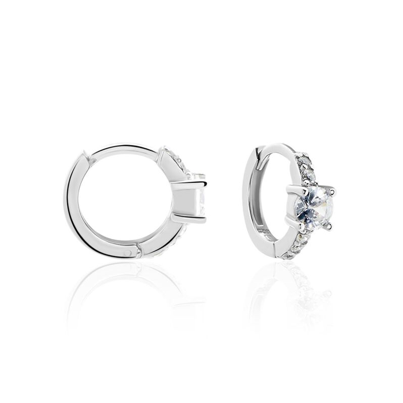 Créoles Argent Rhodié Gregh Oxydes De Zirconium - Spannringe Damen | OROVIVO
