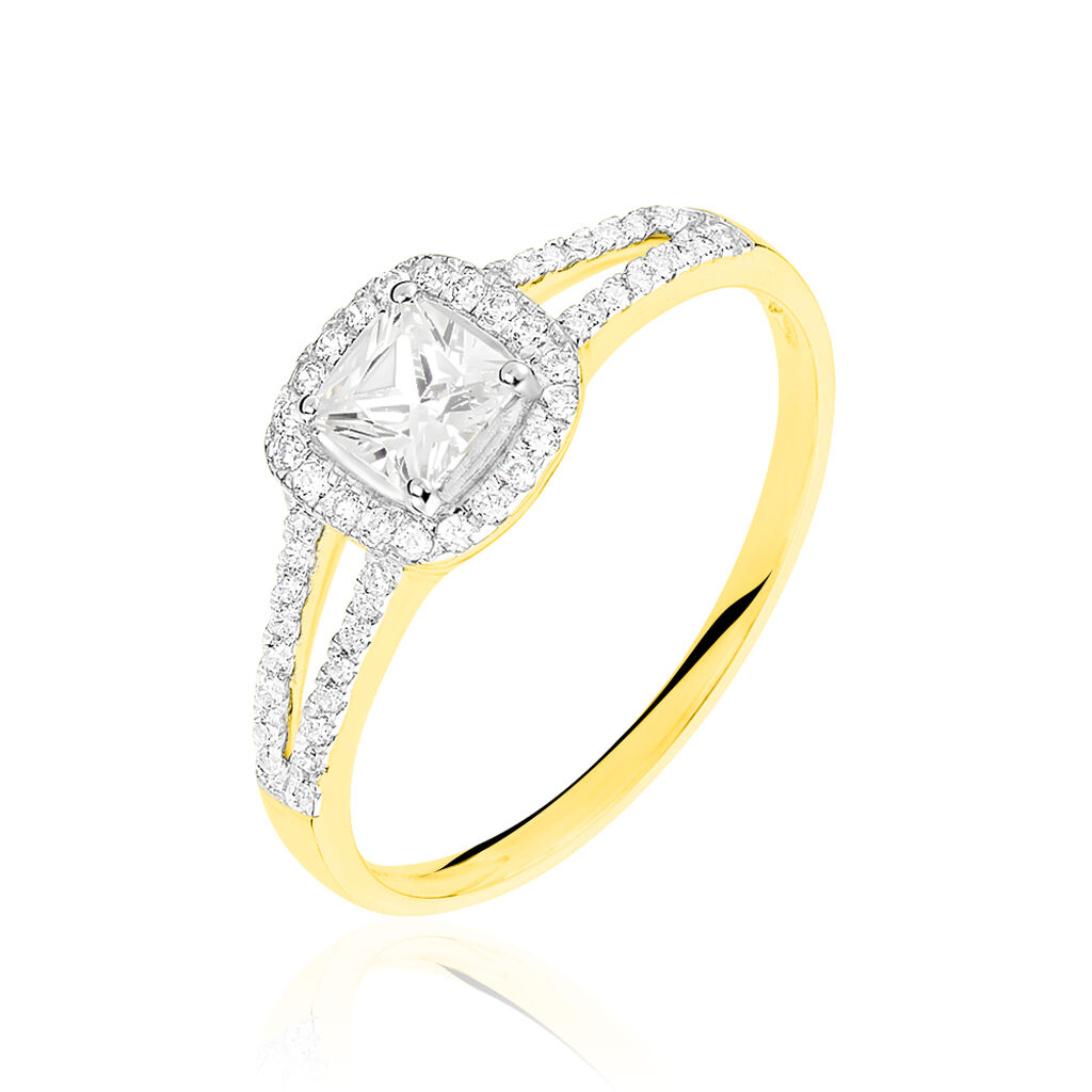 Bague Solitaire Armael Or Jaune Oxyde De Zirconium - Spannringe Damen | OROVIVO