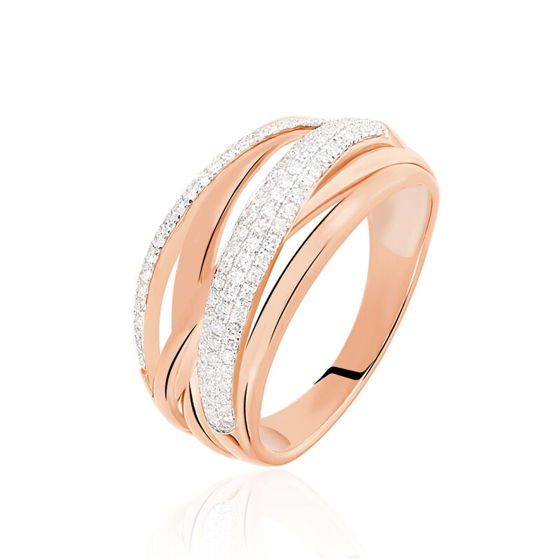 Bague Elodea Or Rose Diamant - Spannringe Damen | OROVIVO