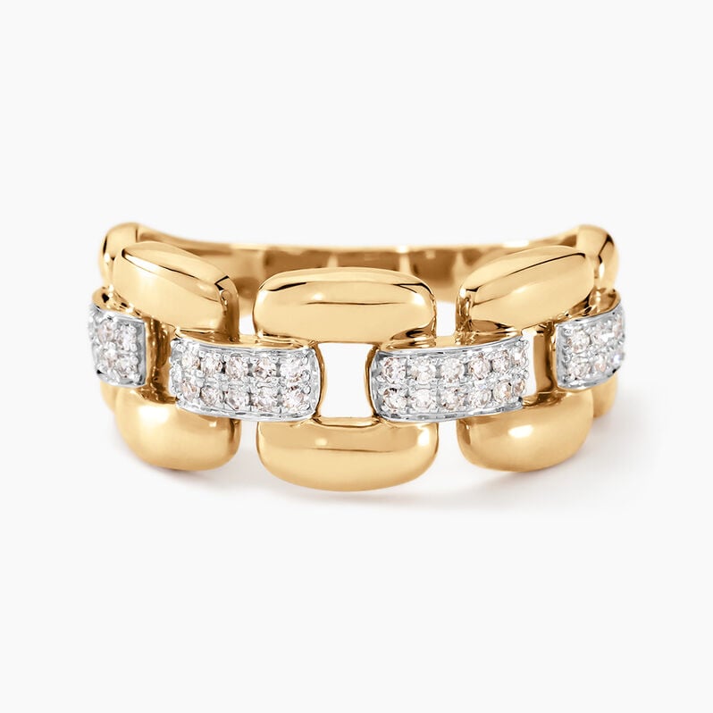 Bague Pleasance Or Jaune Diamant - Spannringe Damen | OROVIVO