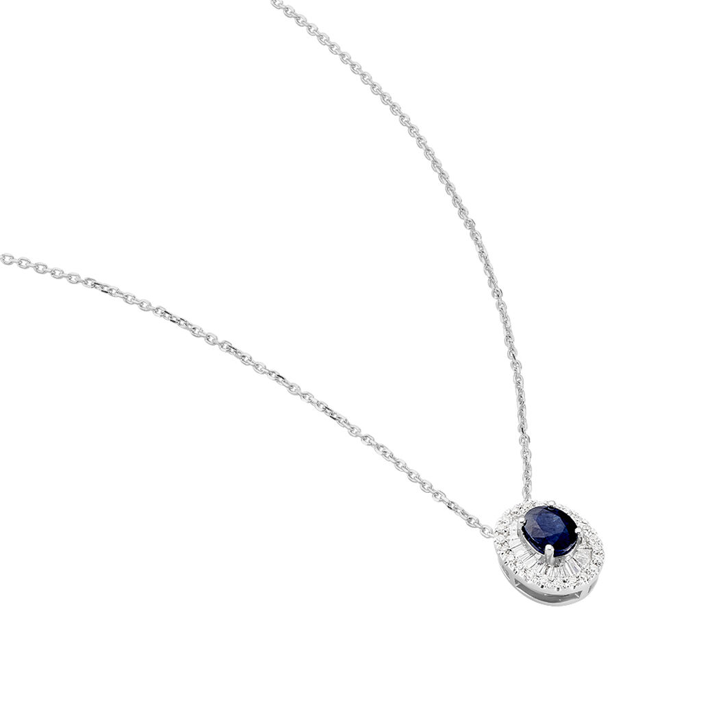 Damen Ohrstecker Weißgold 585 Tropfen Blau Geometrisch Ocean 2 - Ohrstecker Damen | OROVIVO