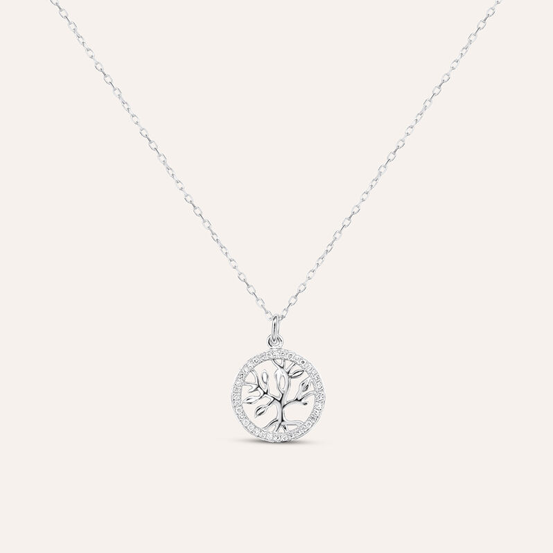 Collana Sophia Oro Bianco Diamante - Spannringe Damen | OROVIVO