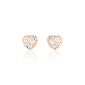 Damen Ohrstecker Roségold 375 Zirkonia Herz Dotti - Ohrstecker Familie | OROVIVO