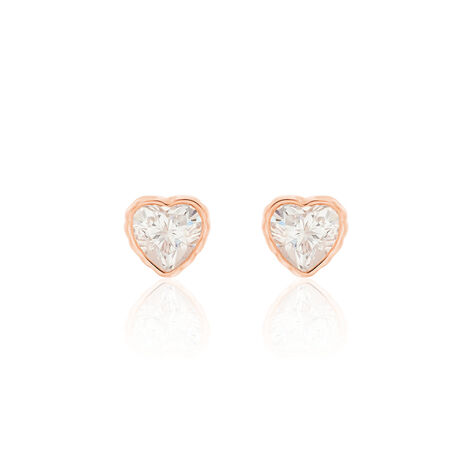 Damen Ohrstecker Roségold 375 Zirkonia Herz Dotti - Ohrstecker Familie | OROVIVO