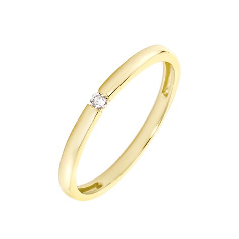 Graz Damen Ring Gold 375 (9 Karat) Diamant Wei&szlig; 0,03 ct B 1,8 mm - Verlobungsringe Damen | OROVIVO