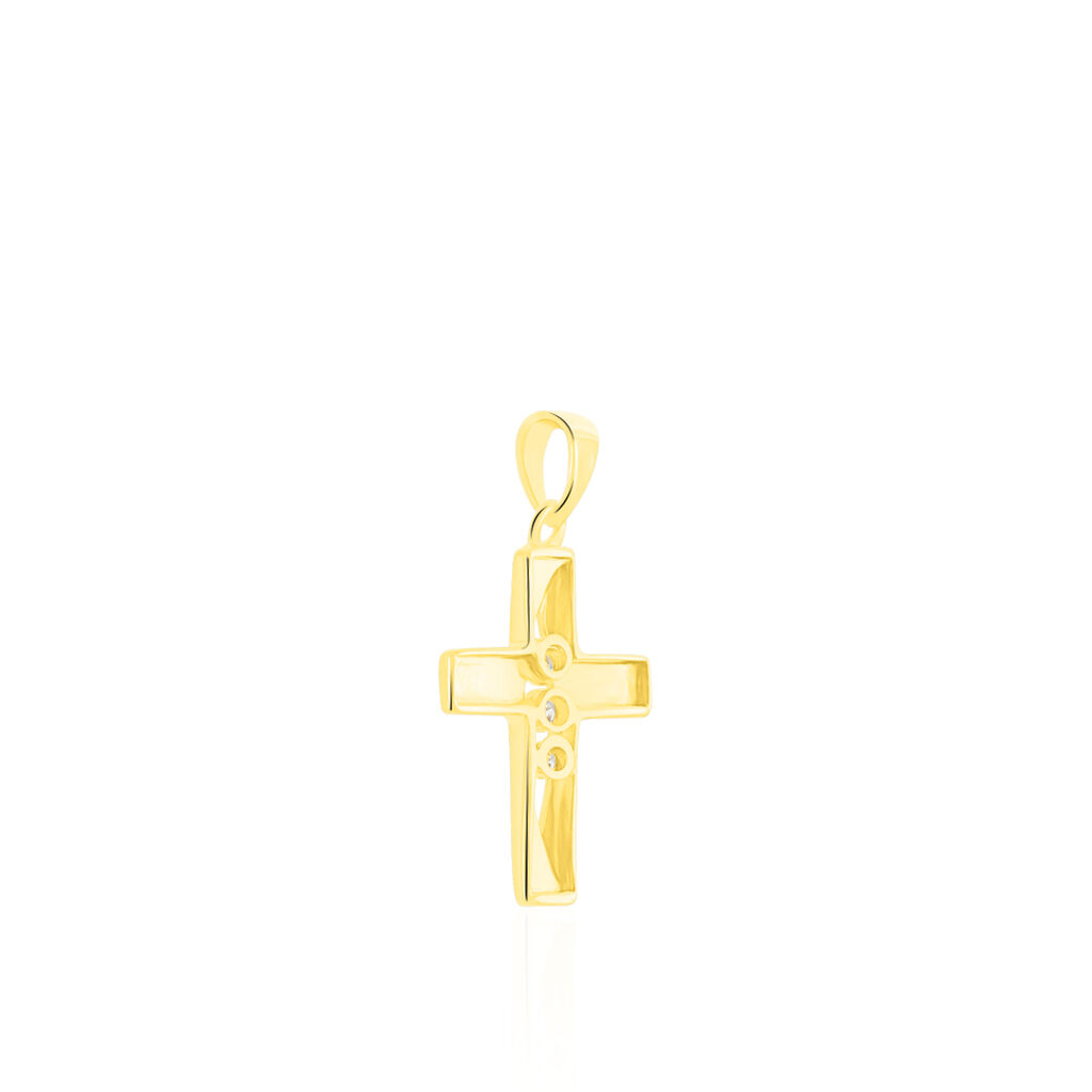 Kreuz Anhänger Gold 375 Zirkonia Johanna - Schmuckanhänger Familie | OROVIVO