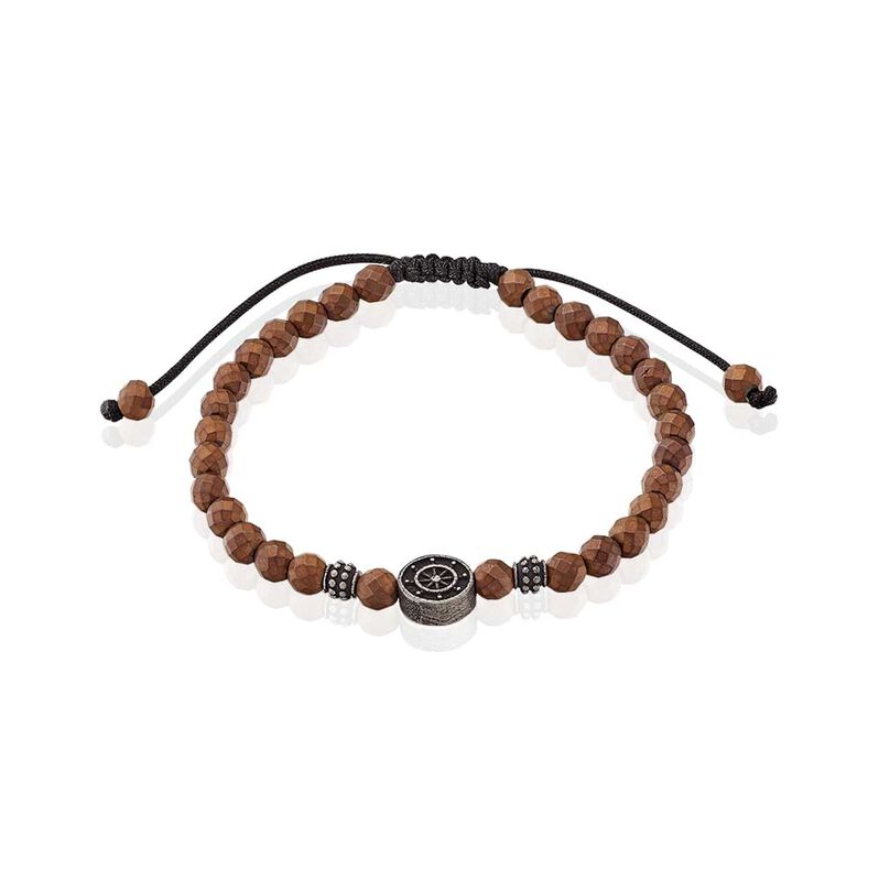 Bracciale timone e ancora in pietre e cordino regolabile - Spannringe Herren | OROVIVO