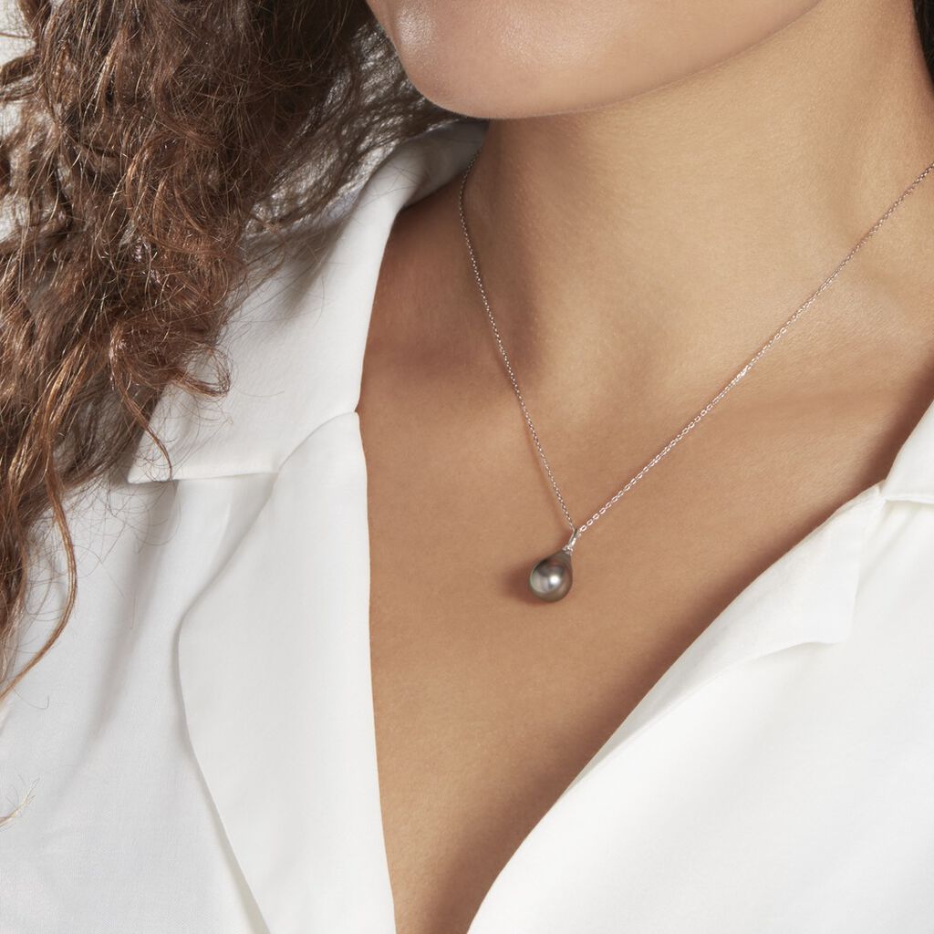 Pendentif Or Gris  Perle - Spannringe Damen | OROVIVO